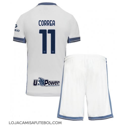 Camisa de Futebol Inter Milan Joaquin Correa #11 Equipamento Secundário Infantil 2024-25 Manga Curta (+ Calças curtas)